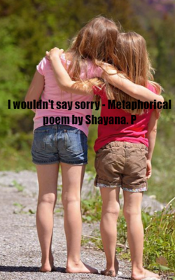 I Wouldn't Say Sorry - Metaphorical Poem By Shayana. P