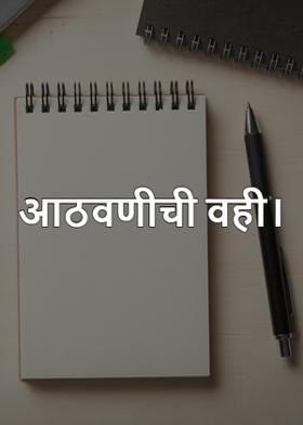 आठवणीची वही।