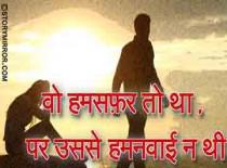 वो हमसफ़र तो था , पर उससे हमनवाई न थी