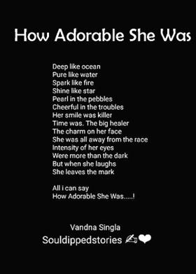 How Adorable She Was