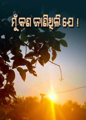 ମୁଁ କଣ ଜାଣିଥିଲି ଯେ!