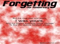 Forgetting Our Anniversary